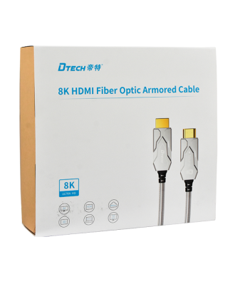 DTECH DT-HF8050K 8K HDMI Fiber Optic Armored Cable 50M