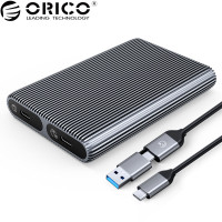 ORICO Dual-bay M.2 NVME + SATA SSD Enclosure (AM2C...