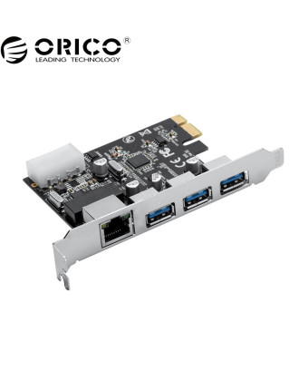 ORICO Expansion Card USB3.0 Type-A*3+ RJ45 (PNU-3A1R)