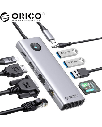 ORICO Type-C 10-in-1 5Gbps Multifunction Docking Station (PW11-10P)