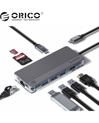 ORICO 8 in 1 Type-C Multifunction Docking Station (WB-8P)