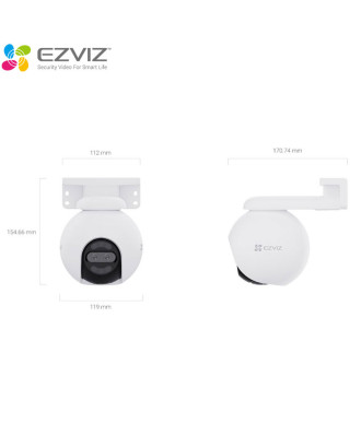 EZVIZ H80x 4K Dual - Pan & Tilt Wi-Fi Camera Color Night Vision