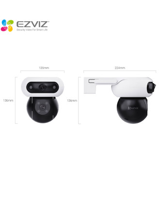 EZVIZ H90 2K+ Dual-Lens Outdoor Pan & Tilt Wi-Fi Camera Color Night Vision