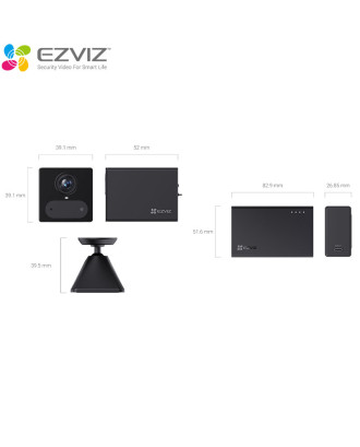 EZVIZ CB2 4G Kit 4G Smart Home Battery Camera with Power Partner