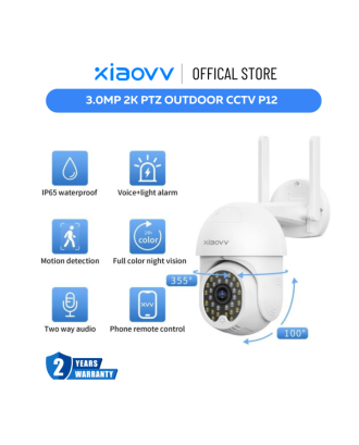 Xiaovv 3630S-P12 2K Outdoor 355° SMART WI-FI CAMERA (Free Memory 32G)