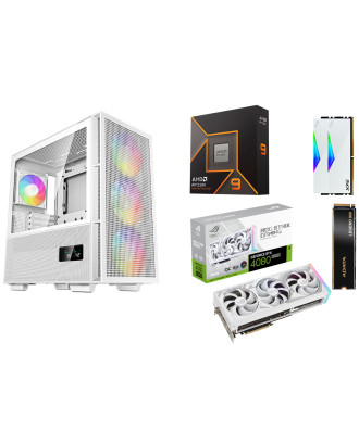 Desktop Gaming / Design ( Ryzen 9 9950X  Ram 32GB / M.2 PCIe 4.0 1TB / ROG Strix RTX4080 Super OC White 16GB  ) 