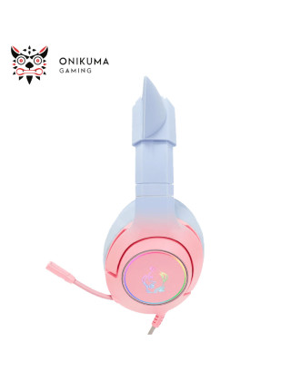 HEADSET ONIKUMA K9 Pink USB 7.1 WIRED GAMING RGB