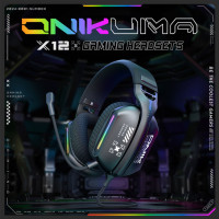 HEADSET ONIKUMA X12 WIRED GAMING RGB...