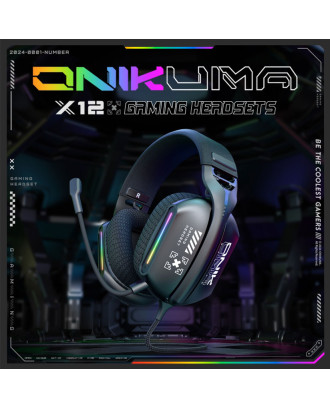 HEADSET ONIKUMA X12 WIRED GAMING RGB