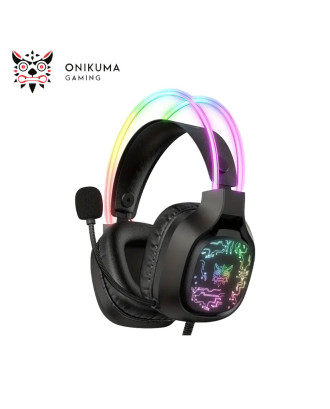 HEADSET ONIKUMA X22 BLACK WIRED GAMING RGB