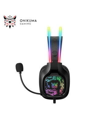 HEADSET ONIKUMA X22 BLACK WIRED GAMING RGB