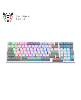 KEYBOARD ONIKUMA G38 White MECHANICAL 98 Keys GAMING RGB