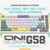 KEYBOARD ONIKUMA G58 White MECHANICAL 82 Keys GAMI...