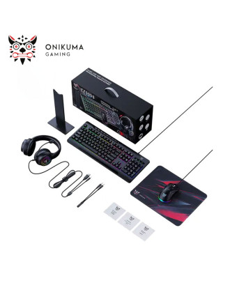 KEYBOARD ONIKUMA TZ5006 Combo Set (Keyboard, Mouse, Headset, Headset Stand, Mouse Pad)