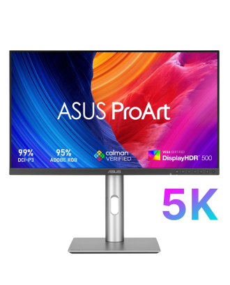 ASUS ProArt Display PA27JCV 5K ( 27-inch, IPS, 5K  99% DCI-P3 / 100% sRGB , Color Accuracy ΔE < 2, Calman Verified, USB-C PD 96W )