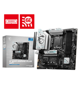 MSI B760M GAMING PLUS WIFI ( LGA 1700 / 4xDDR5 Slots / M.2 PCIe 4.0 / wifi 6E + Bluetooth )