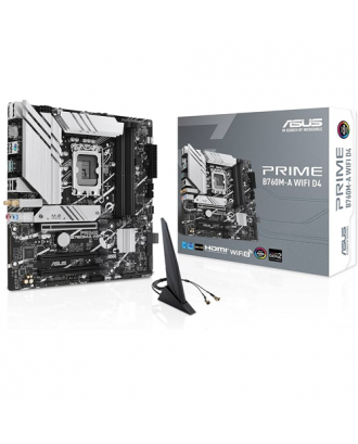 ASUS PRIME B760M-A WIFI D4 ( LGA 1700 / 4xDDR4 Slots / M.2 PCIe 4.0 / WiFI 6 ,Bluetooth  )