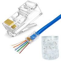 RJ45 CAT6 Pass Through Connectors...