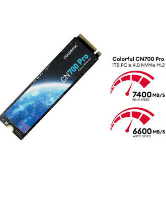 Colorful CN700 1TB PRO  (M.2 PCIe 4.0 /1TB / Speed up to 7400MB/s / Warranty 3 Years )