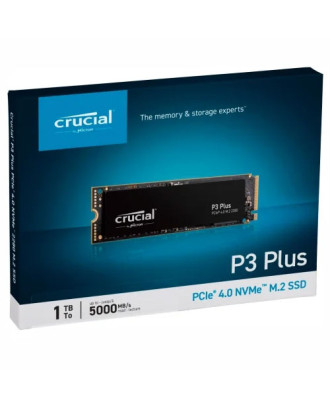 M2 Crucial P3 Plus 1TB  (M.2 PCIe 4.0 /1TB / Speed up to 5000MB/s / Warranty 3 Years )