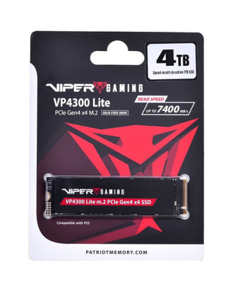 Viper VP4300 Lite M.2 PCIe Gen4 x4  4TB  (M.2 PCIe 4.0 /4TB / Speed up to 7400MB/s )