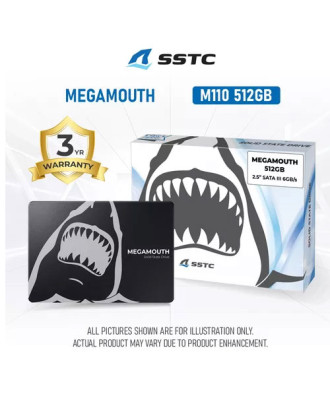 SSD Sata Megamouth M110 512GB ( SSD Sata 512GB  / Speed up to 550MB/s / Warranty 3 Years )